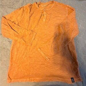 Lucky Brand Men's Long Sleeve Henley in Orange